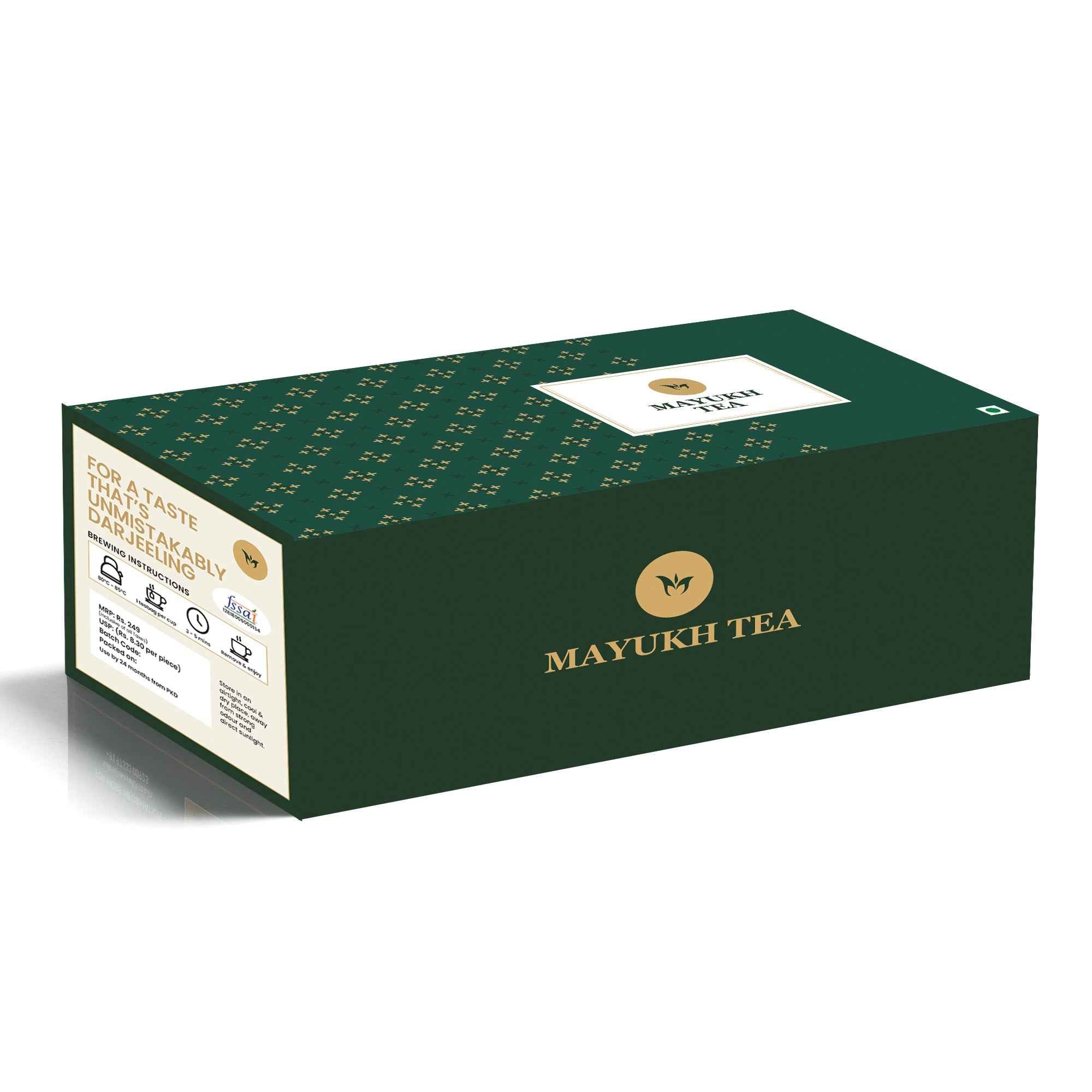 Premium Biodegradable Pyramid Green Tea Bags – 30 Pcs Monthly Pack