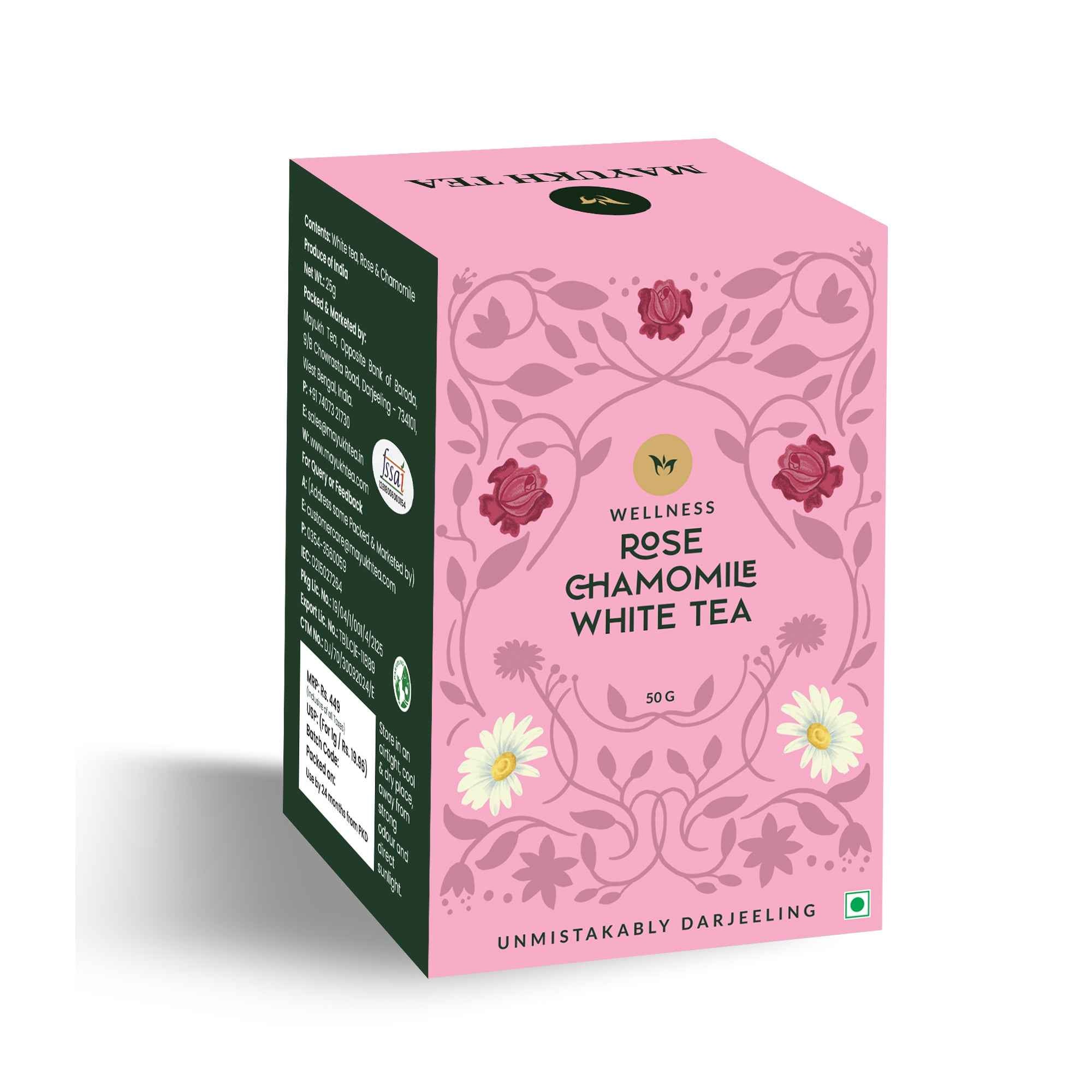 Rose Chamomile White Tea - Mayukh