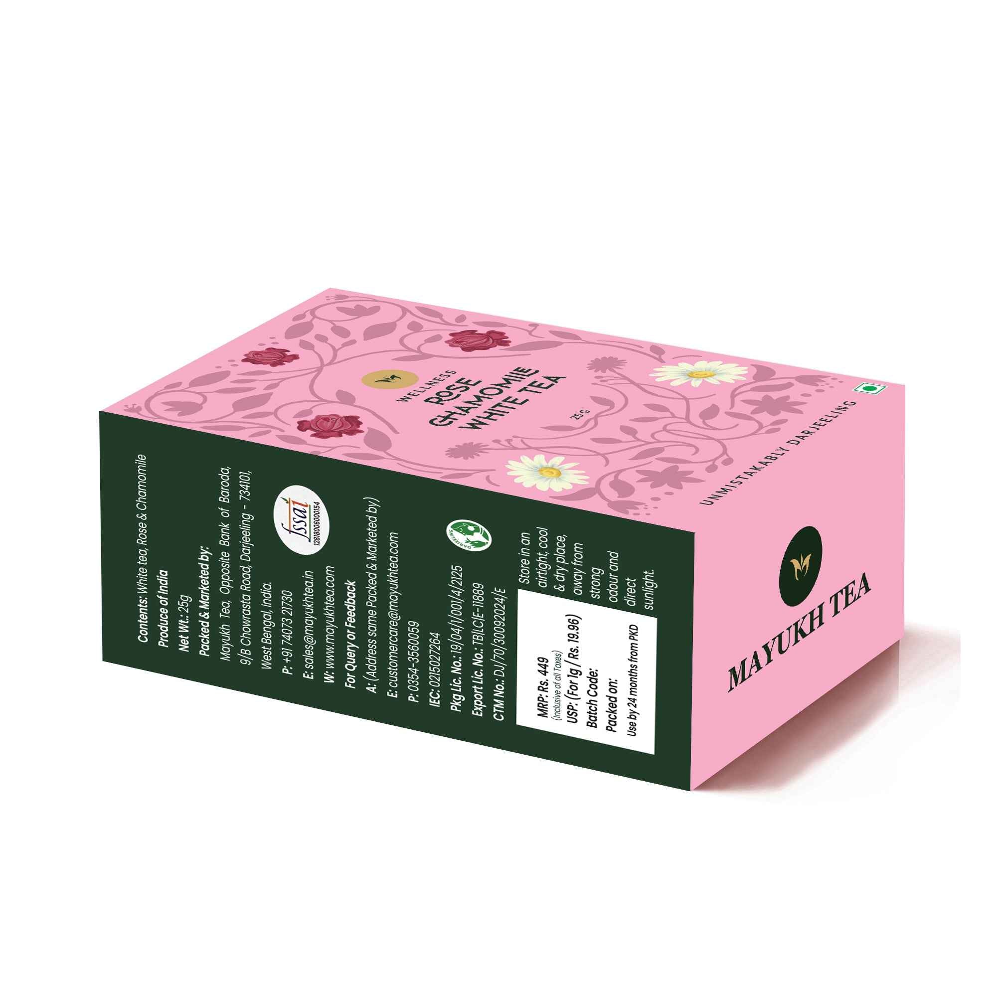 Rose Chamomile White Tea - Mayukh
